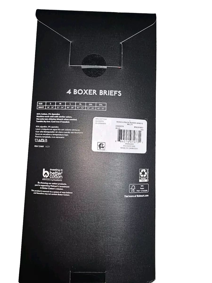 Men’s No Boundaries 4 Pack Boxer Briefs