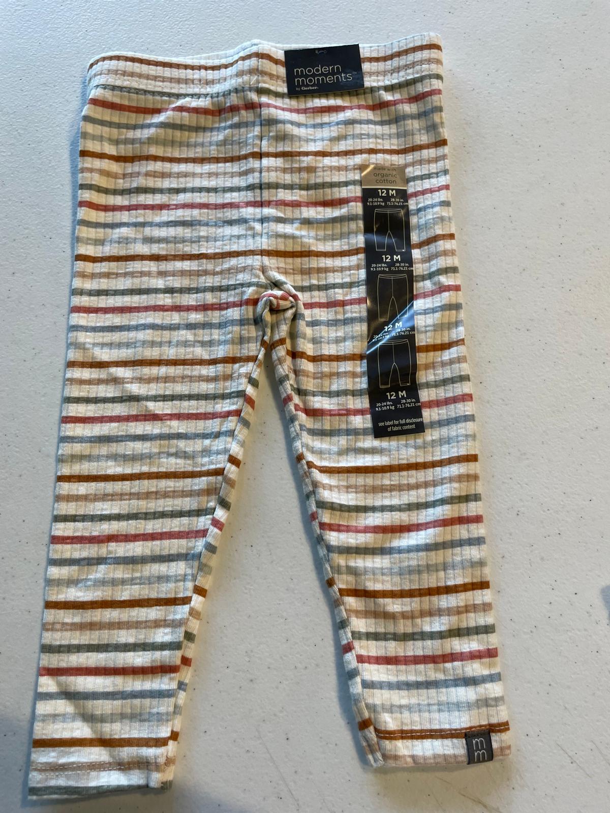 2 Piece Modern Moments Hoodtop with Pants ( Ivory Stripe)-Organic Cotton