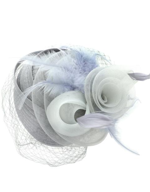 Unique Pillbox SATIN Hat With VEIL