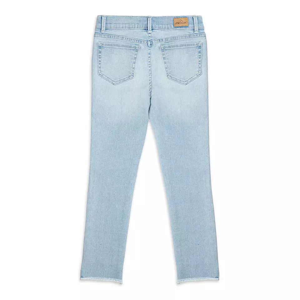 Light Blue Flower Decorated Jeans