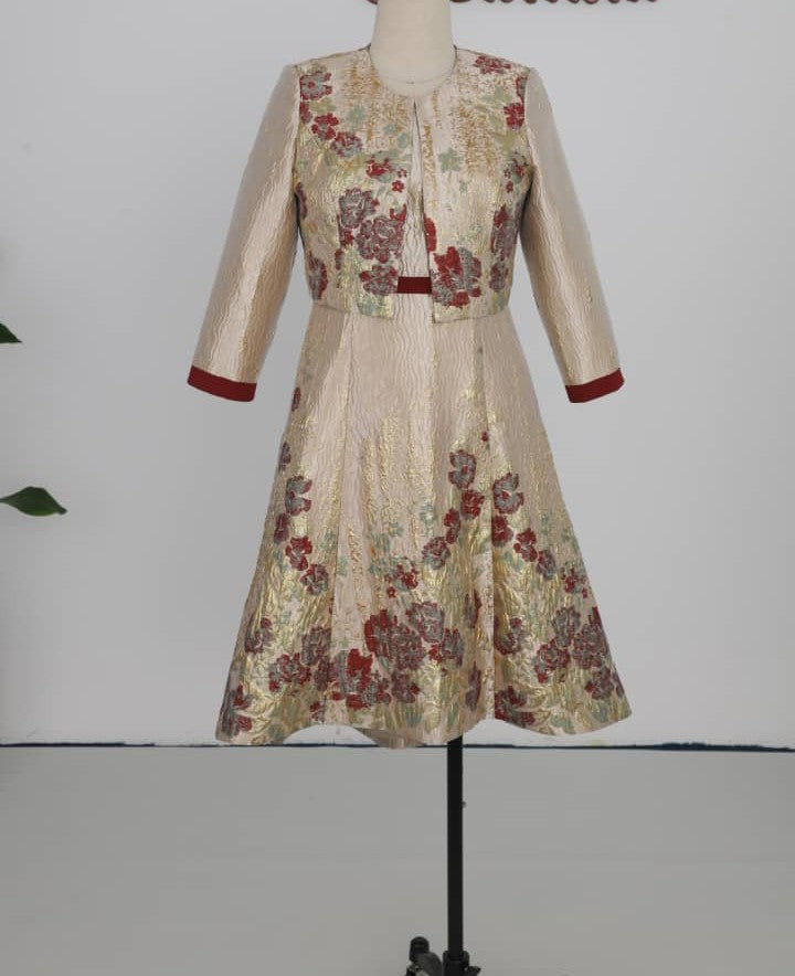 Dress and Vest 2 Piece Set Womans